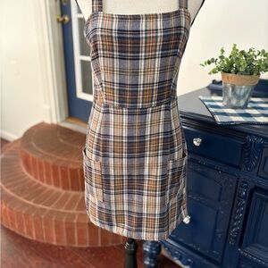 American Eagle Outfitters Checkered Mini Dress - Brown Size Medium